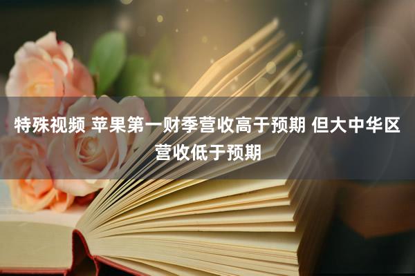 特殊视频 苹果第一财季营收高于预期 但大中华区营收低于预期