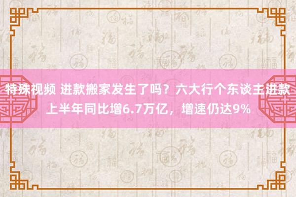 特殊视频 进款搬家发生了吗？六大行个东谈主进款上半年同比增6.7万亿，增速仍达9