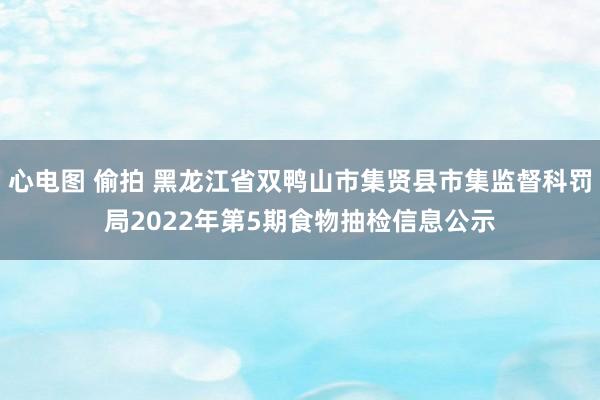 心电图 偷拍 黑龙江省双鸭山市集贤县市集监督科罚局2022年第5期食物抽检信息公示