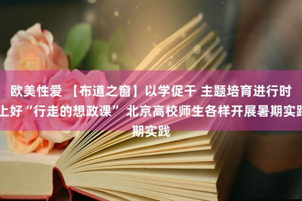 欧美性爱 【布道之窗】以学促干 主题培育进行时|上好“行走的想政课” 北京高校师生各样开展暑期实践