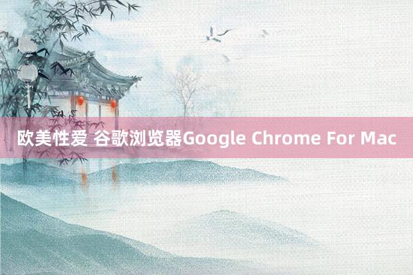 欧美性爱 谷歌浏览器Google Chrome For Mac